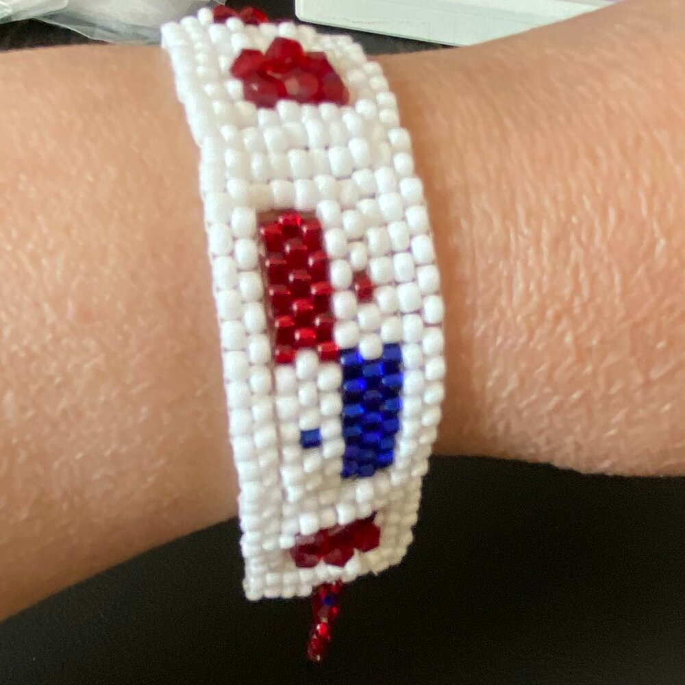 Custom Panama Flag Beaded Bracelet NWOT